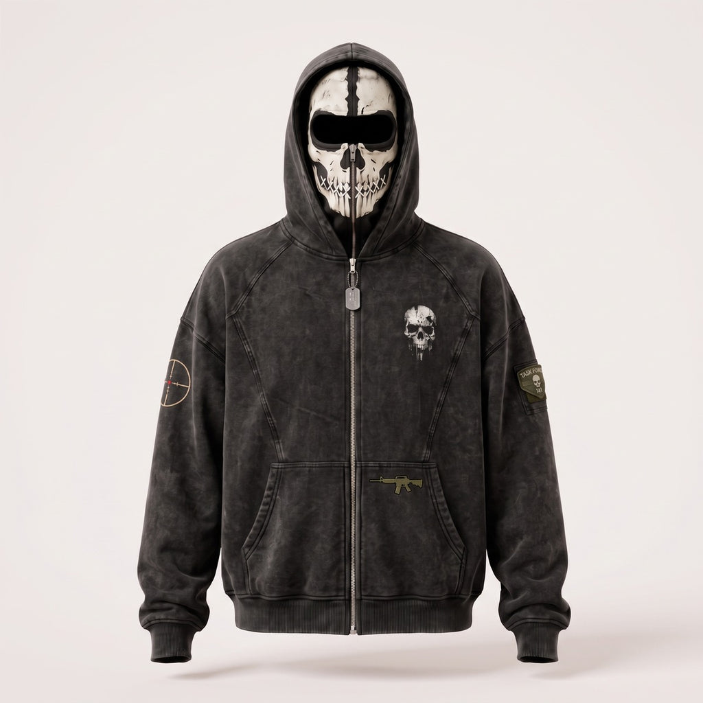 The Raven District Shadow Mask Hoodie