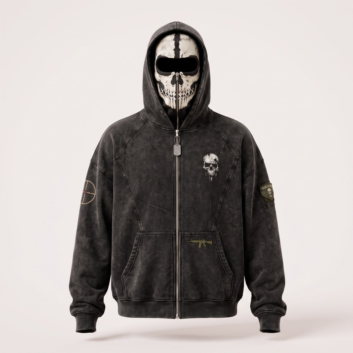 The Raven District Shadow Mask Hoodie